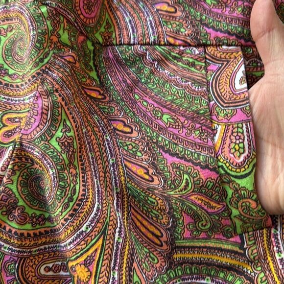 J.Crew Paisley Print Side-Zip Shorts Size 0โ Multicolor Cotton Mid-Rise - Picture 2 of 7